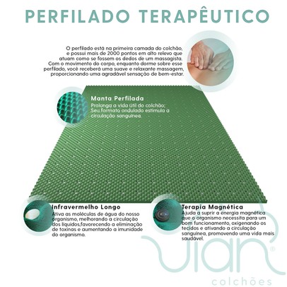 Colchão Queen Size Terapêutico com Massageador 1,58x1,98 Ocean Nude - Vian