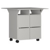 Mesa de Jantar 4 Lugares com Tampo Dobrável Branco B10 - Nova Mobile