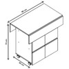 Mesa de Jantar 4 Lugares com Tampo Dobrável Branco B10 - Nova Mobile