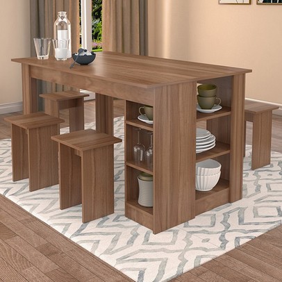 Bancada de Cozinha 4 Lugares Montana B21 - Nova Mobile