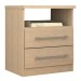 Mesa de Cabeceira 2 Gavetas Noce Cm24 - Nova Mobile