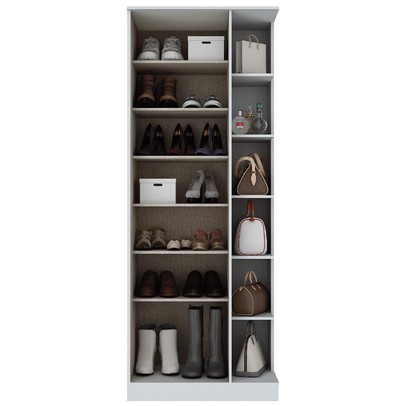 Sapateira Jhully 1 Porta com Espelho Branco Hp - Bci Móveis