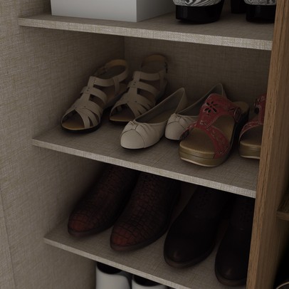 Sapateira Jhully 1 Porta com Espelho Castanho Hp - Bci Móveis