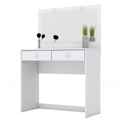 Penteadeira Tiffany 2 Gavetas Branco - Bci Móveis