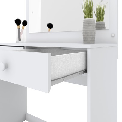 Penteadeira Tiffany 2 Gavetas Branco - Bci Móveis