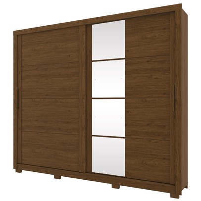 Guarda-Roupa Casal Cairo Plus 2 Portas 4 Gavetas Castanho Hp - Bci Móveis