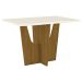 Mesa de Jantar 4 Lugares Denise Nature/Off White/Linho - Bci Móveis