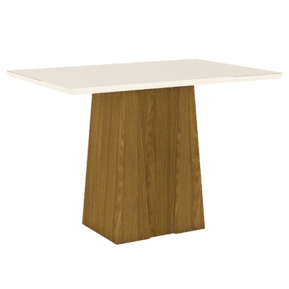 Mesa de Jantar 6 Lugares Keltin Nature/Off Whitte/Linho - Bci Móveis