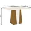 Mesa de Jantar 6 Lugares Keltin Nature/Off Whitte/Linho - Bci Móveis