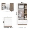 Quarto de Bebê Completo Thaiany 2 Portas 6 Gavetas Ie02 Rústico/Branco - Bci Móveis
