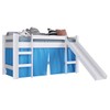Cama Infantil com Escorregador e Cabaninha Bb1000 Branco/Azul - Completa Móveis