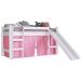 Cama Infantil com Escorregador e Cabaninha Bb1000 Branco/Rosa - Completa Móveis