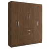 Guarda-Roupa Casal Marbella 6 Portas 2 Gavetas 5806 Amarula - Doripel