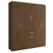Guarda-Roupa Casal Marbella 6 Portas 2 Gavetas 5806 Amarula - Doripel