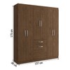 Guarda-Roupa Casal Marbella 6 Portas 2 Gavetas 5806 Amarula - Doripel