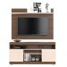 Rack com Painel para TV Até 55 Polegadas 2 Portas Bp Nogueira Real/Off White - Colibri