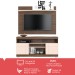 Rack com Painel para TV Até 55 Polegadas 2 Portas Bp Nogueira Real/Off White - Colibri