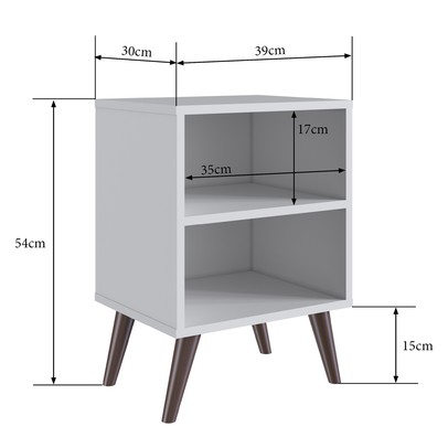 Mesa de Cabeceira 1 Prateleira Cb200 Branco - Completa Móveis