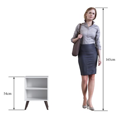 Mesa de Cabeceira 1 Prateleira Cb200 Branco - Completa Móveis