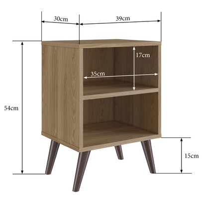 Mesa de Cabeceira 1 Prateleira Cb200 Oak - Completa Móveis