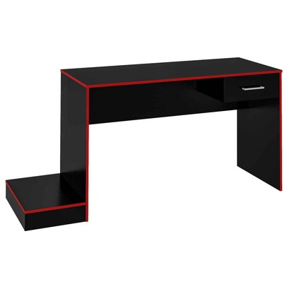 Mesa Gamer Sirius 1 Gaveta Preto/Vermelho - Artely