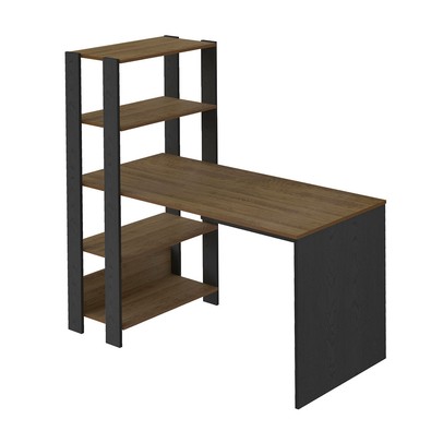 Mesa Escrivaninha Match 3 Prateleiras Pinho/Preto - Artely