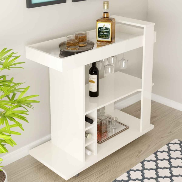 Bar Amazonas 3 Nichos Porta Taças Off White - Artely