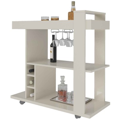 Bar Amazonas 3 Nichos Porta Taças Off White - Artely