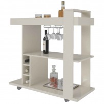 Bar Amazonas 3 Nichos Porta Taças Off White - Artely