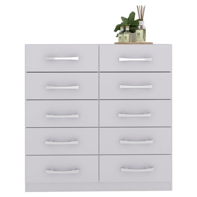 Cômoda 10 Gavetas Flórida Branco - Pnr Móveis