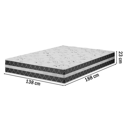 Colchão Casal de Espuma Ortopédico D-28 Essence Xadrez Preto - Vian