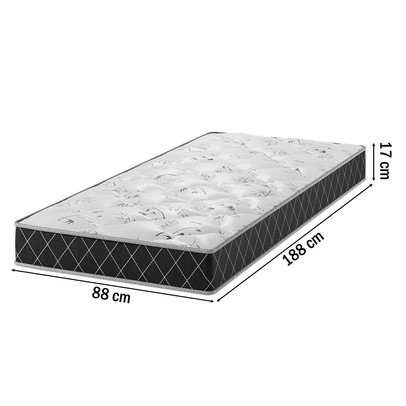 Colchão Solteiro com Espuma D-33 88x188 Sleep Preto - Vian