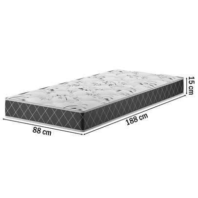 Colchão Solteiro com Espuma D-28 88x188 Classic Preto - Vian
