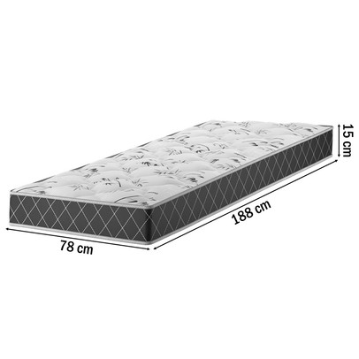 Colchão Solteiro com Espuma D-28 78x188 Classic Preto - Vian