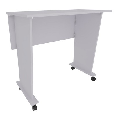 Mesa para Computador Scott Multiuso Dobrável com Rodízio Branco - Pnr Móveis