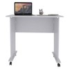 Mesa para Computador Scott Multiuso Dobrável com Rodízio Branco - Pnr Móveis