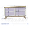 Balcão Buffet 4 Portas Opala Cinamomo/Branco - Bechara