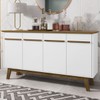Balcão Buffet 4 Portas Opala Cinamomo/Branco - Bechara