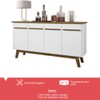 Balcão Buffet 4 Portas Opala Cinamomo/Branco - Bechara