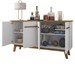Balcão Buffet 4 Portas Opala Cinamomo/Branco - Bechara