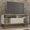 Rack para TV Até 55 Polegadas Lazuli 1 Porta Off White - Bechara Móveis