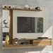 Painel para TV Até 55 Polegadas com Led Denver 1 Porta Off White/Cinamomo - Bechara Móveis