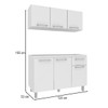 Cozinha Compacta Lara 6 Portas 1 Gaveta Branco  - Jcarvalho