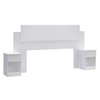 Cabeceira Casal Garnet com 2 Mesa de Cabeceira Ca20 Branco - Decibal Móveis