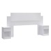 Cabeceira Casal Garnet com 2 Mesa de Cabeceira Ca20 Branco - Decibal Móveis