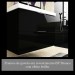 Armário de Banheiro Pietra 3 Gavetas Mdp 60cm Preto - Móveis Bosi