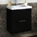 Armário de Banheiro Pietra 3 Gavetas Mdp 60cm Preto - Móveis Bosi
