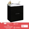 Armário de Banheiro Pietra 3 Gavetas Mdp 60cm Preto - Móveis Bosi