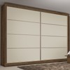 Guarda-Roupa Casal Sevilha 2 Portas 6 Gavetas Brauna/Off White - Mademarques