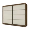 Guarda-Roupa Casal Sevilha 2 Portas 6 Gavetas Brauna/Off White - Mademarques